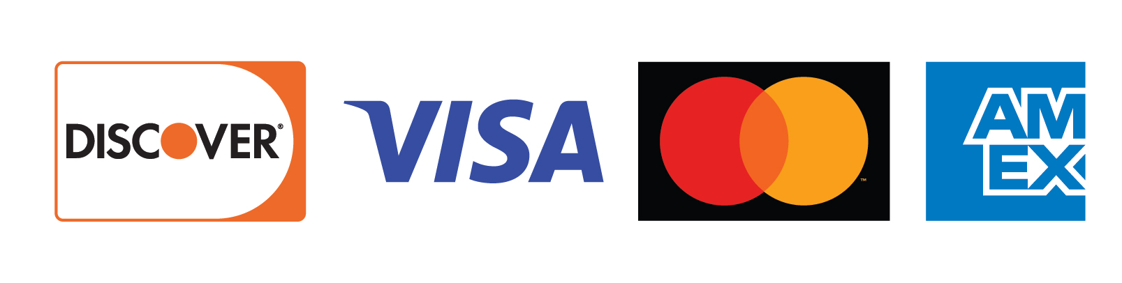 Discover Visa MasterCard AMEX